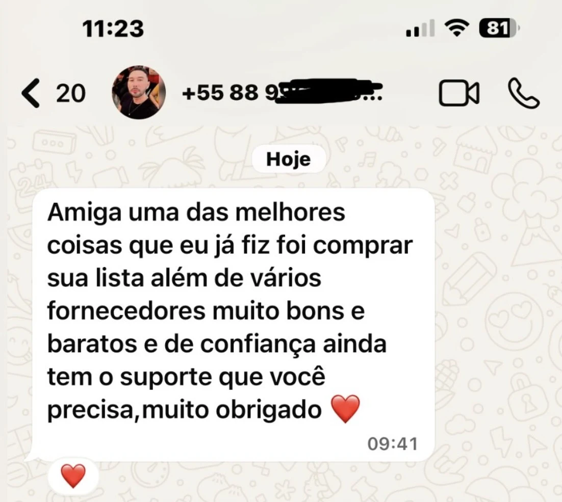 Feedback sobre os fornecedores e o suporte recebido