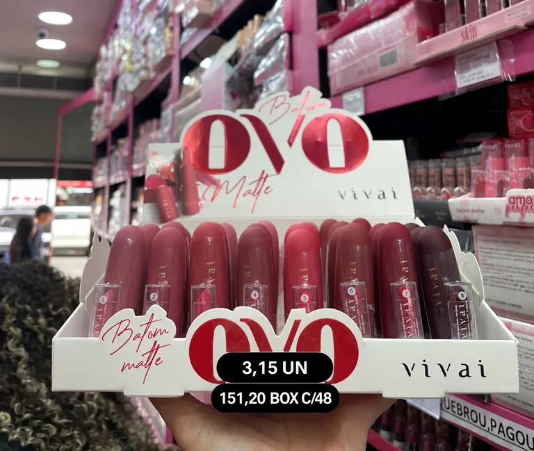 Batom matte Vivai — R$3,15 por unidade